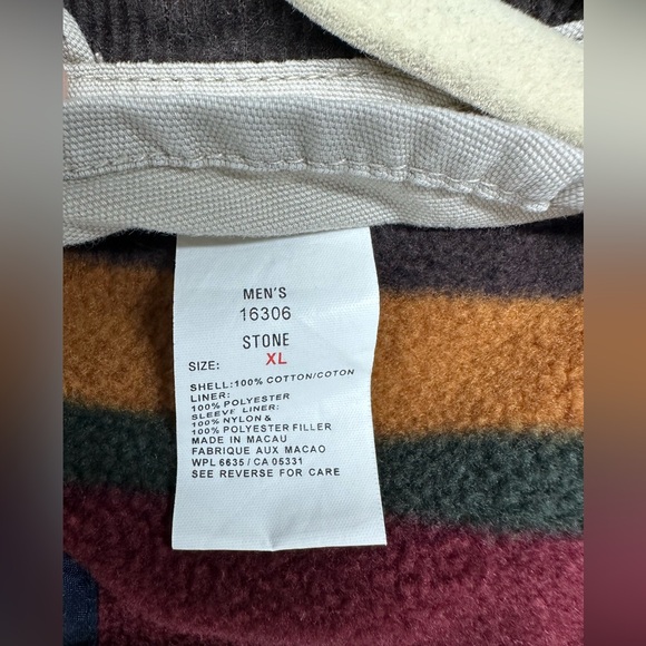 Woolrich Barn Chore Jacket Coat Removable Fleece Lined Tan Khaki Mens XL Spot - Picture 11 of 12